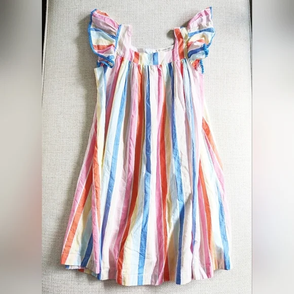 Tucker + Tate Nordstrom Striped Rainbow Dress size 8 girls - Picture 3 of 5